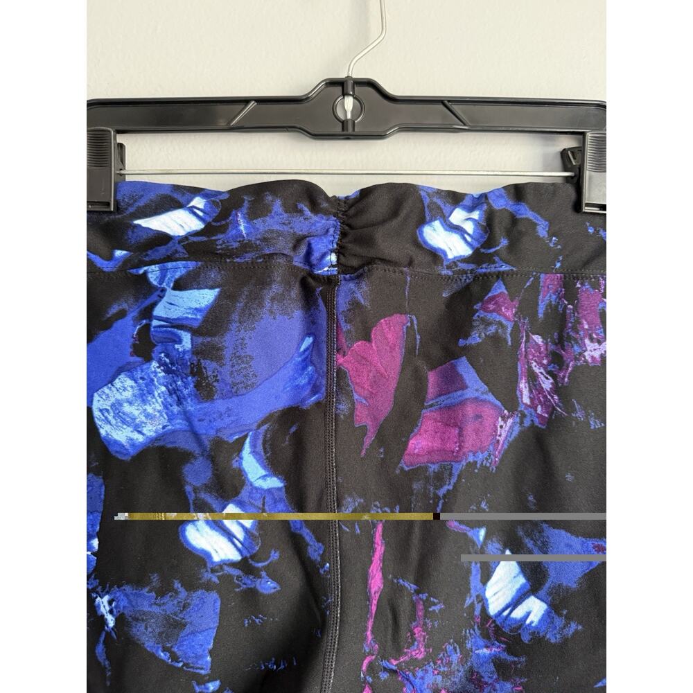 Calvin Klein Performance Wick Capri Leggings Women's XL Black Floral Print - Picture 6 of 8